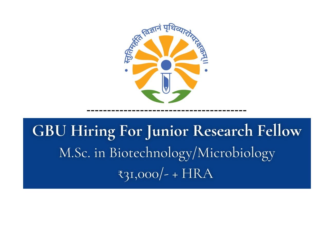 GBU Hiring For Junior Research Fellow